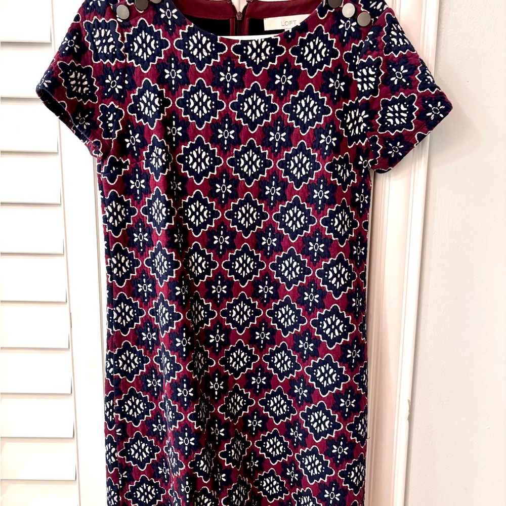 Loft fall short sleeve dress
